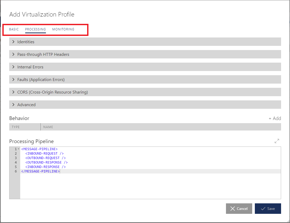Virtualization Profiles Processing